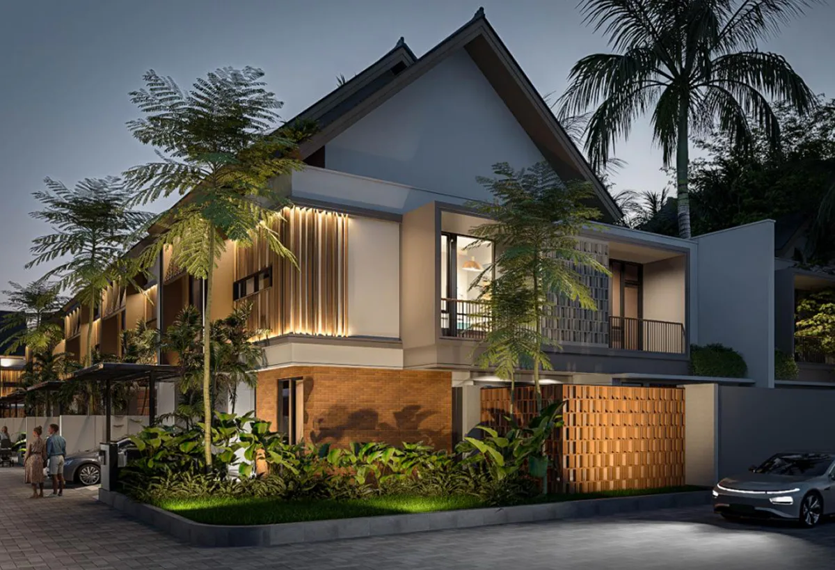 Evening corner view of the Type 10 tropical residence